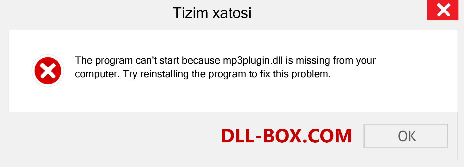 mp3plugin.dll fayli yo'qolganmi?. Windows 7, 8, 10 uchun yuklab olish - Windowsda mp3plugin dll etishmayotgan xatoni tuzating, rasmlar, rasmlar